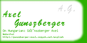 axel gunszberger business card
